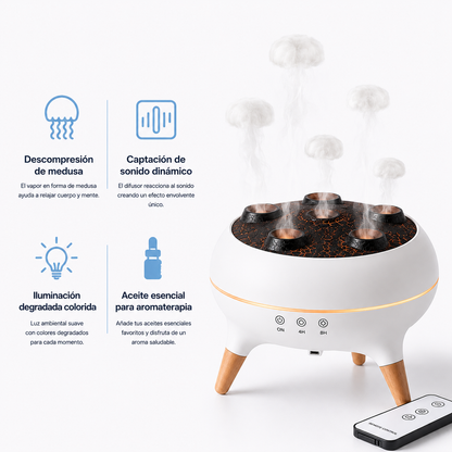 Difusor de Aromas de Medusas con Led