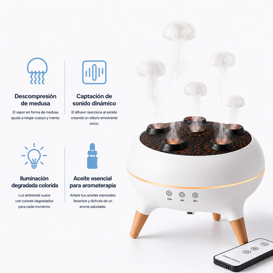 Difusor de Aromas de Medusas con Led